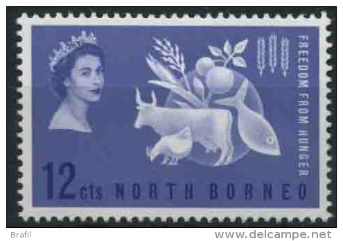 1963 Borneo Del Nord , Lotta Contro La Fame Feim, Serie Completa Nuova (**) - Noord Borneo (...-1963)