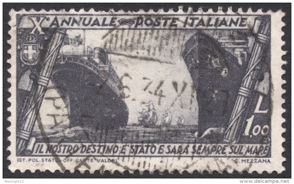 Italy, 1 L. 1932, Sc # 300, Mi # 425, Used - Used