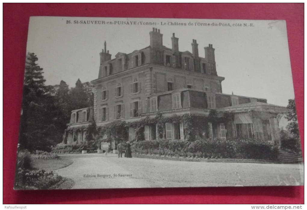 Cp  St Sauveur En Puisaye Le Chateau De L'orme Du Pont - Saint Sauveur En Puisaye