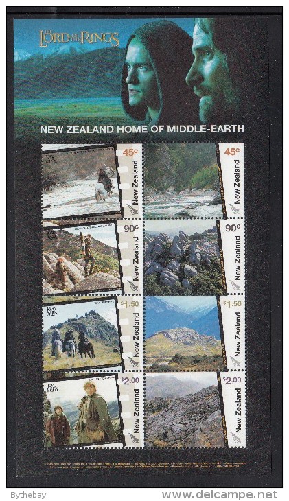 New Zealand MNH Scott #1963a  Souvenir Sheet Of 10 Filming Scenes Used For The Lord Of The Rings Trilogy - Unused Stamps