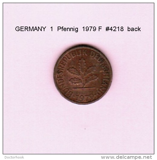 GERMANY   1  PFENNIG  1979 F (KM # 105) - 1 Pfennig