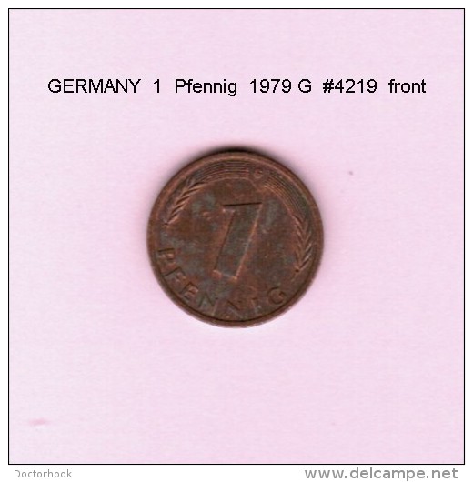 GERMANY   1  PFENNIG  1979 G (KM # 105) - 1 Pfennig