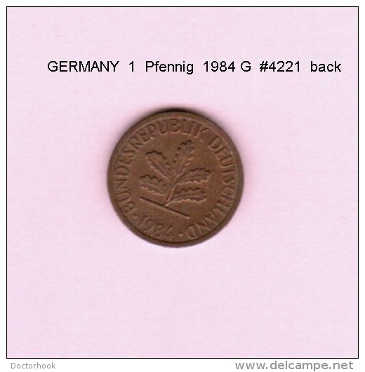 GERMANY   1  PFENNIG  1984 G (KM # 105) - 1 Pfennig