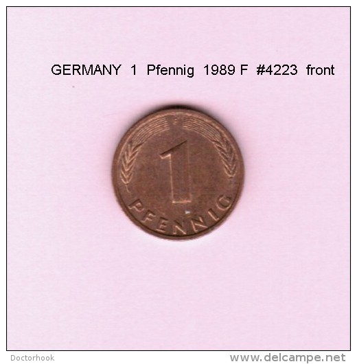 GERMANY   1  PFENNIG  1989 F (KM # 105) - 1 Pfennig