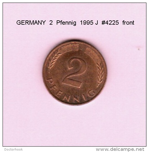 GERMANY   2  PFENNIG  1995 J (KM # 106a) - 2 Pfennig