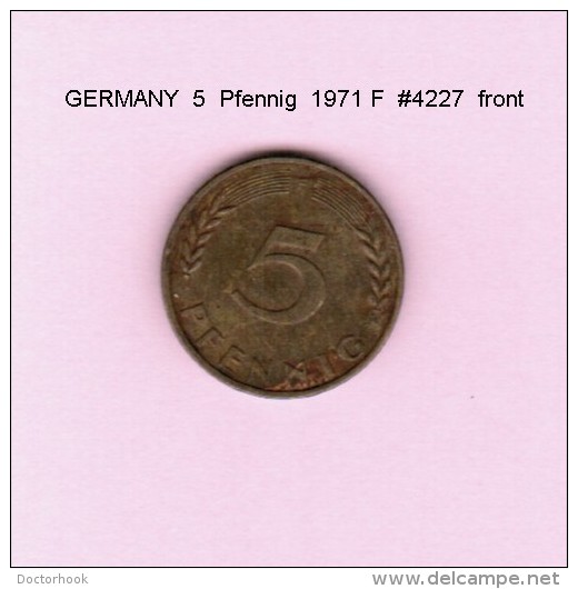 GERMANY   5 PFENNIG  1971 F  (KM # 107) - 5 Pfennig