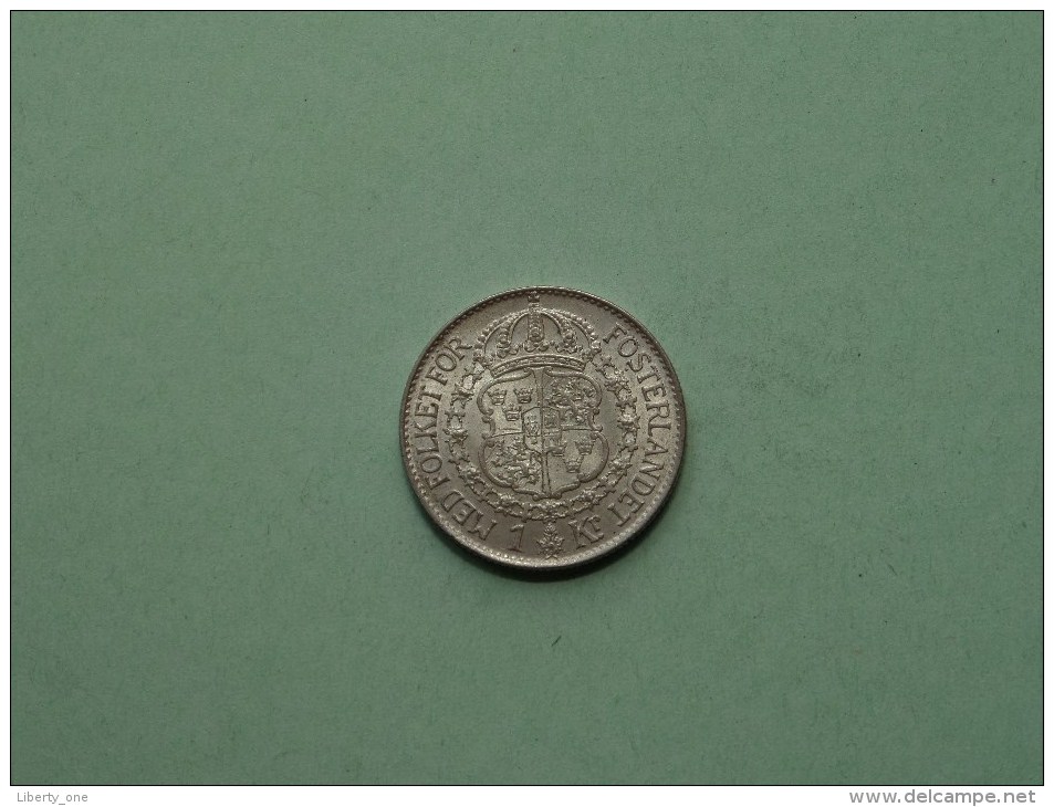 1934 G - 1 KRONA / KM 782.2 ( For Grade, Please See Photo ) ! - Svezia