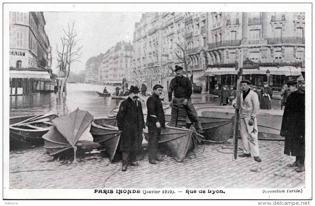 PARIS INONDE (Janvier 1910) - Rue De Lyon - Inondazioni