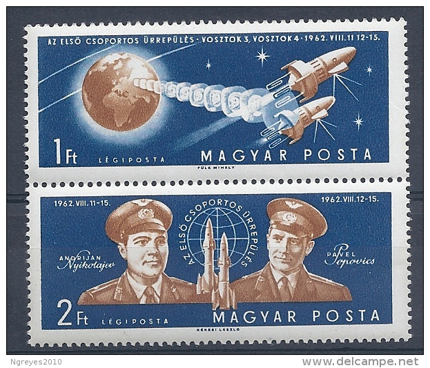 140013935  HUNGRIA  YVERT   AEREO  Nº  241/2  **/MNH - Usati