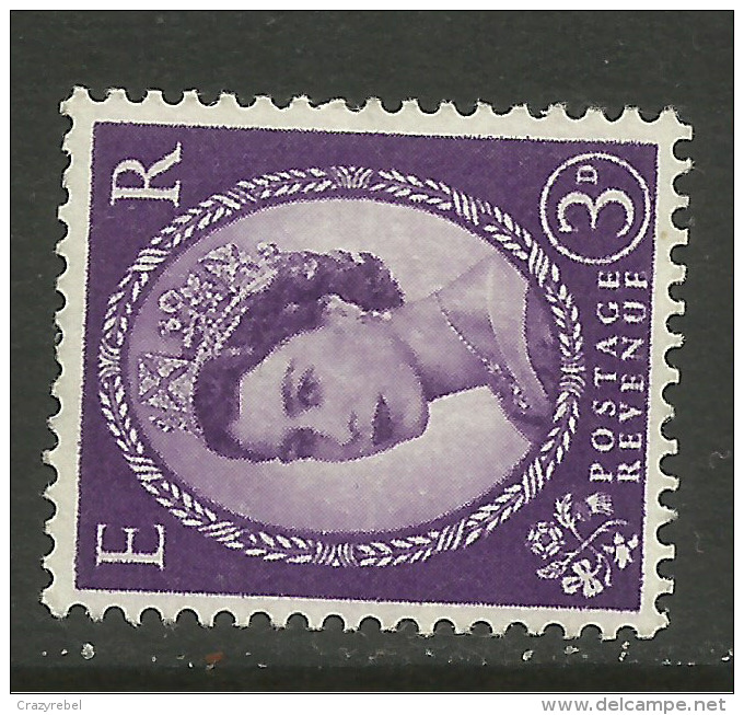 GB 1958 QE2 3d Mauve Wilding Umm Side Wmk 179 SG 575a.( A1257 ) - Nuevos