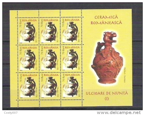 Romania 2006 - Pitchers - MNH Perforated Sheet RO.003 - Unused Stamps