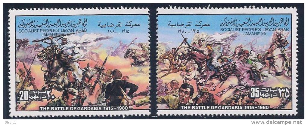 Libya, Scott # 853a,b MNH Battle Of Gardabia,1980 - Libya