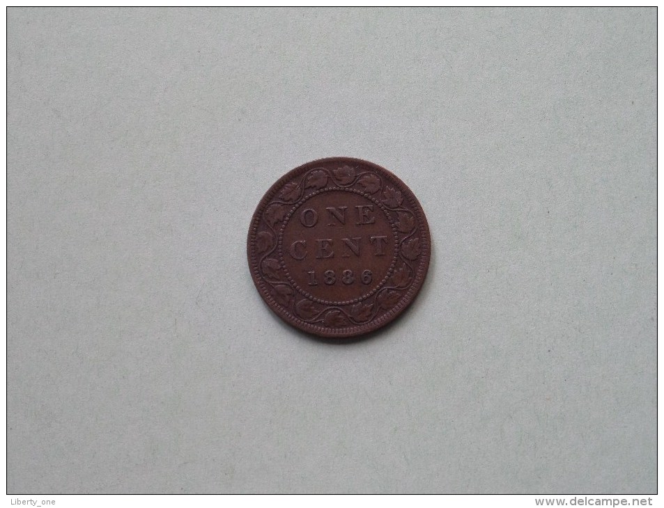 1886 - ONE Cent Large / KM 7 ( For Grade, Please See Photo ) ! - Canada