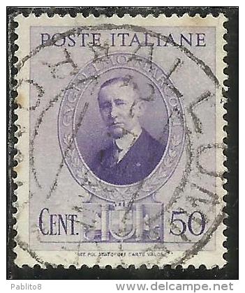 ITALIA REGNO ITALY KINGDOM 1938 GUGLIELMO MARCONI CENT. 50 USATO USED - Usati