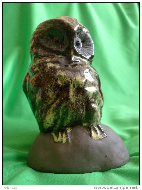 Vintage Scandinavia Sweden Jie Erik Engqvist Retro Ceramic Figurine OWL Bird Svensk Pottery - Andere & Zonder Classificatie