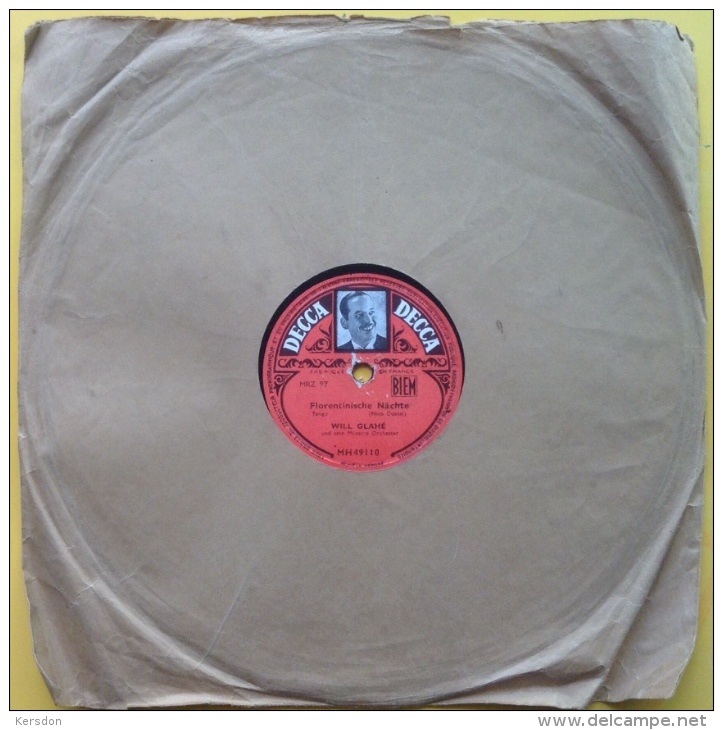 Disque 78 Tours - Will Glahé - Florentinishe Nachte - MRZ 97 - Decca - 78 T - Disques Pour Gramophone