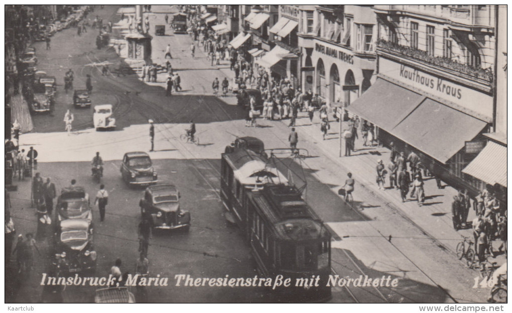 Innsbruck: CITROËN TRACTION AVANT, NSU-FIAT, STRAßENBAHN / TRAM - Kaufhaus Kraus - Österreich / Austria - Trucks, Vans &  Lorries