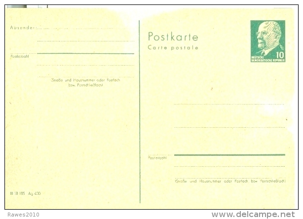 DDR P71 Ulbricht Ungebraucht - Cartes Postales - Neuves