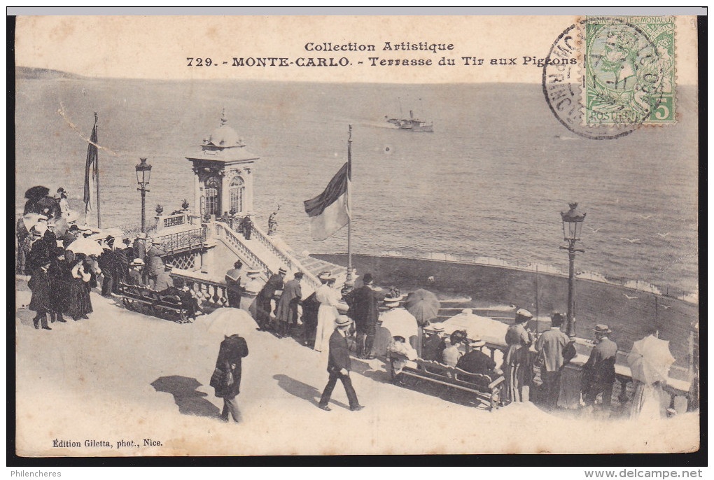 CPA - (Monaco) Monte Carlo - Terrasse Du Tir Aux Pigeons - Terrassen