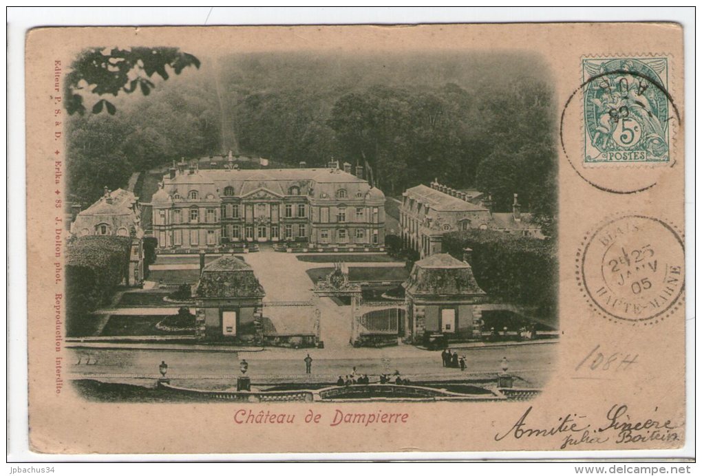 CHATEAU DE DAMPIERRE 1905. .. TBE NON DIVISEE - Autres & Non Classés