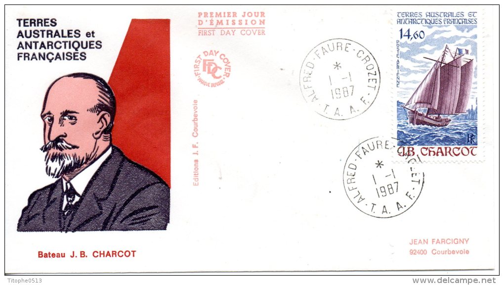 TAAF. PA 97 De 1987 Sur Enveloppe 1er Jour. Charcot. - FDC