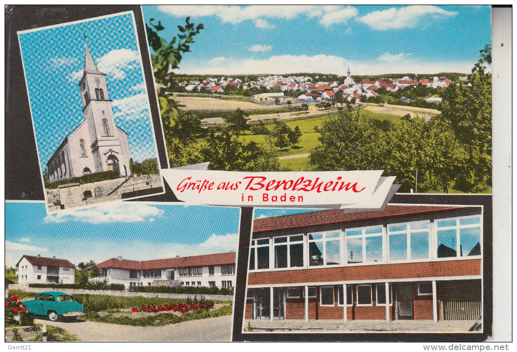 6965 AHORN - BEROLZHEIM, Mehrbildkarte, Handcoloriert - Tauberbischofsheim