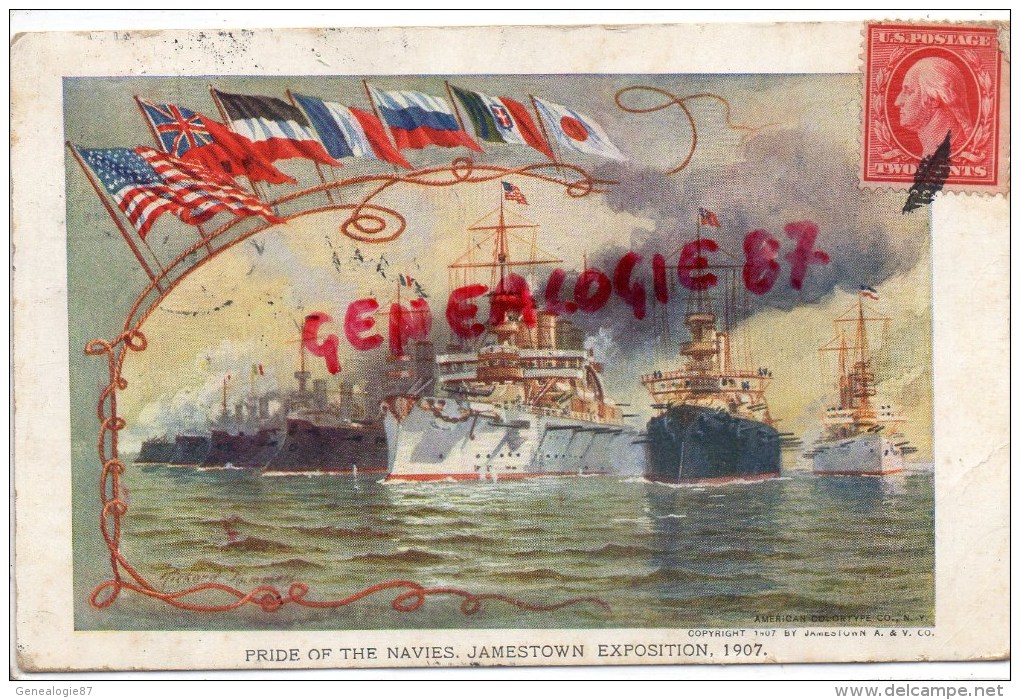 ETATS UNIS - AMERIQUE- PRIDE OF THE NAVIES  JAMESTOWN EXPOSITION 1907- FORTRESS  VIRGINIA - Autres & Non Classés