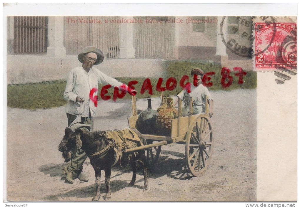 CUBA - THE VOLANTA A COMFORTABLE NATIVE VEHICLE ( PROPRIEDAD ) ATTELAGE CHEVRE - Monde