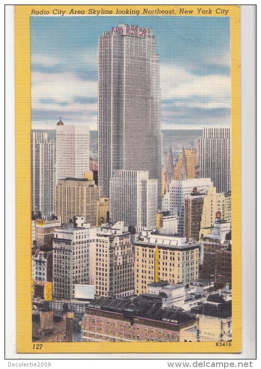 BF18306 Radio City Skyline New York City Skyline Looking No USA Front/back Image - Multi-vues, Vues Panoramiques