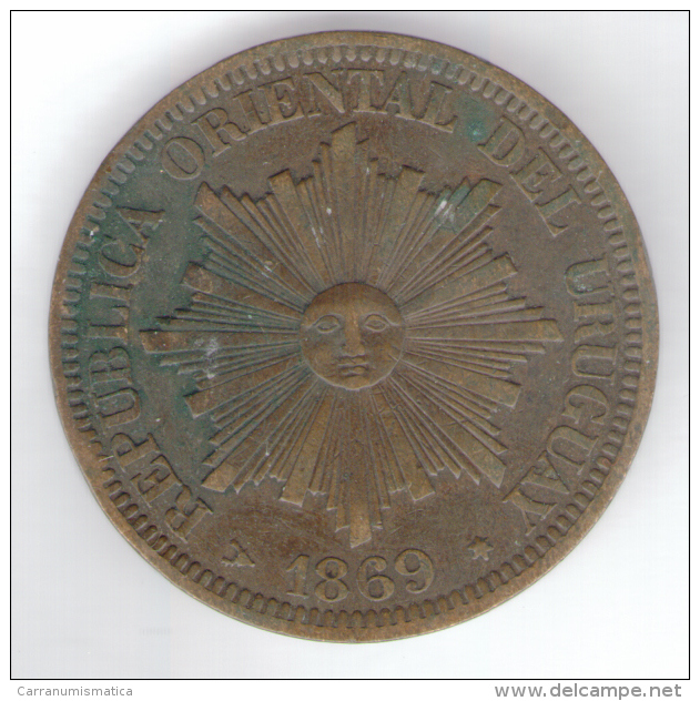 URUGUAY 4 CENTESIMOS 1869 - Uruguay