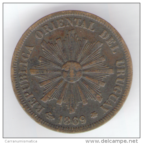 URUGUAY 1 CENTESIMO 1869 - Uruguay