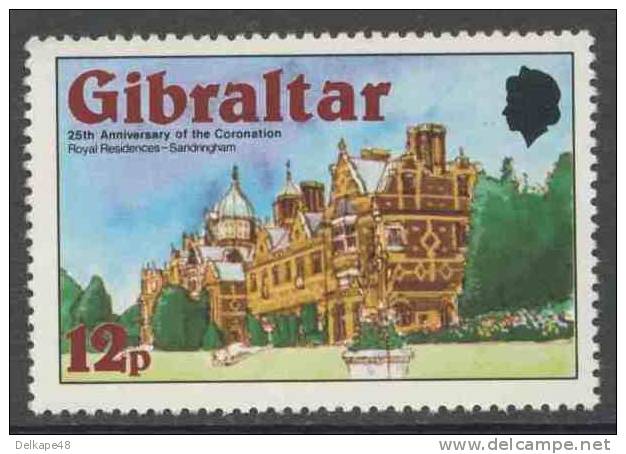 Gibraltar 1978 Mi 375 A  YT 374 ** Sandringham House, Norfolk / Königsschlösser / Palais - Kastelen