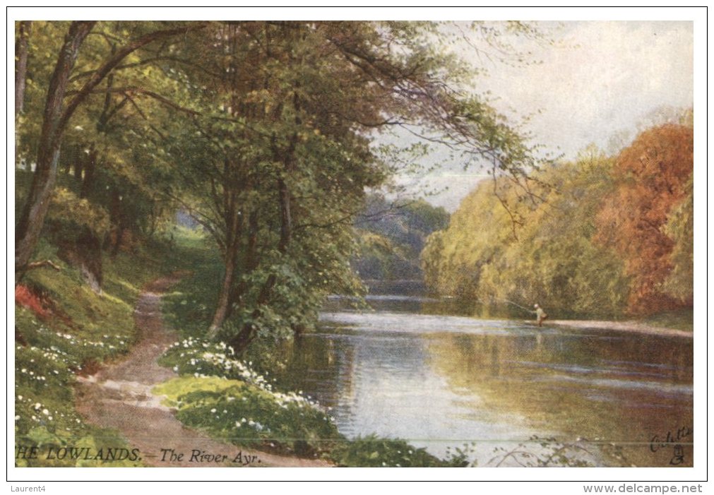 (60) Very Old Postcard With Stamp - Carte Ancienne Avec Timbre - River Ayr - 1905 - Ayrshire