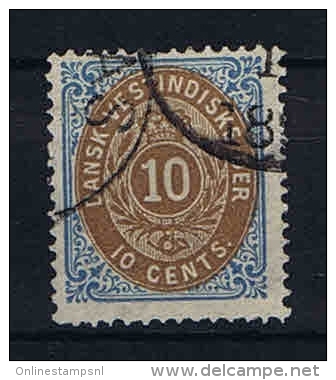 Danish West Indies 1876 , Mi. Nr.11 II B  Used (Rahmen Kopfst.) - Dänische Antillen (Westindien)