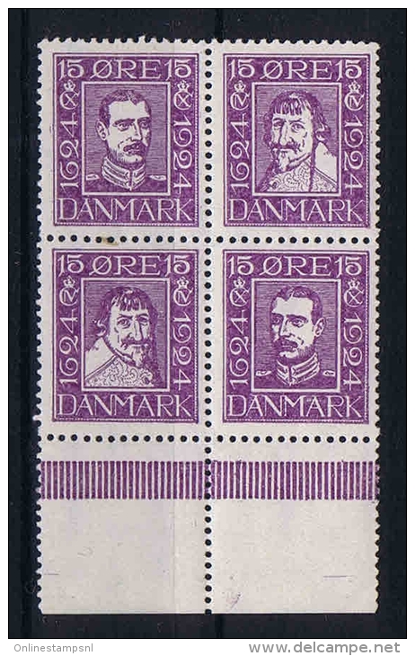 Denmark: 1924 Mi Nr 132-135-138-141. MNH/** Sheet Margin - Ongebruikt