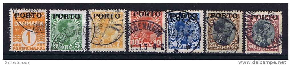 Denmark: 1921 Postage Due  Mi Nr 1 - 7  Used - Postage Due