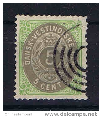 Danish West Indies, 1876 Mi Nr 10 Yv Nr 8 Used - Dänische Antillen (Westindien)