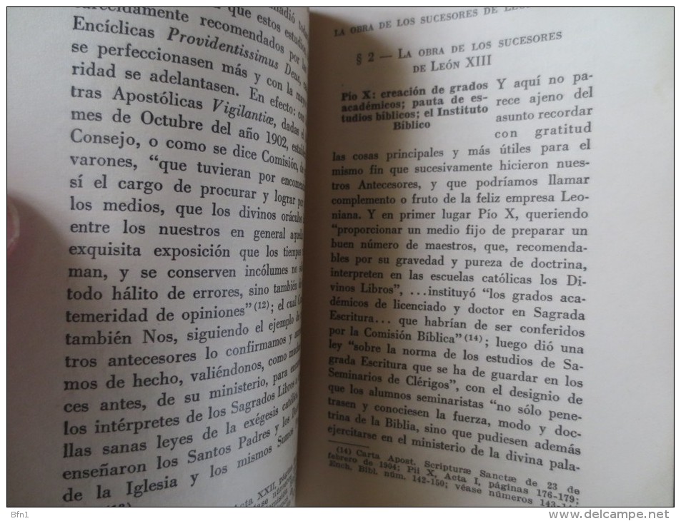 ENCICLICA DIVINO AFFLANTE SPITITU - 28 DE SETIEMBRE 1944 - PIU PP XII - VOIR PHOTOS - Guerra 1939-45