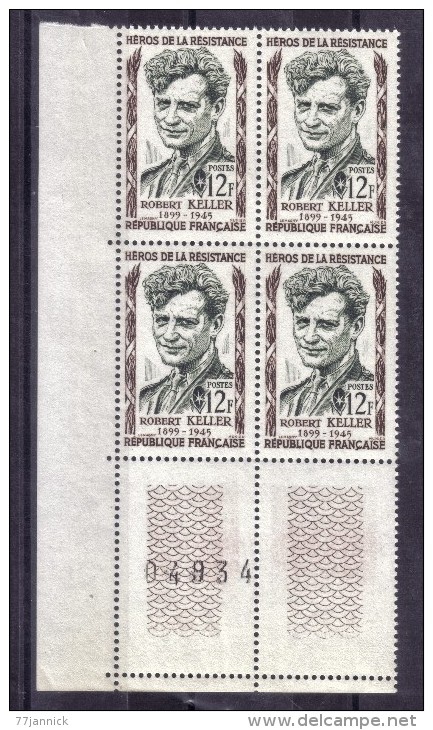 BLOC DE QUATRE  N* 1102 ( Numéroté 04934) NEUF** - Unused Stamps