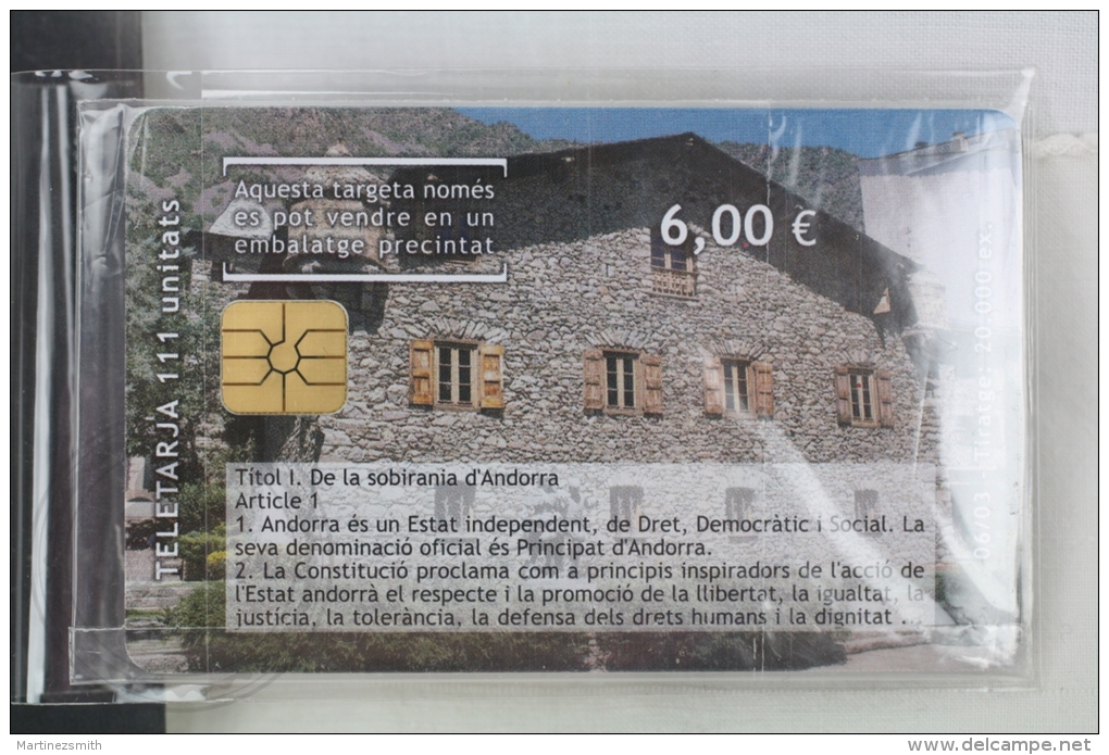 Collectible Phone Card ASTA Andorra - 10th Anniversary Of Andorra Constitution/ Anniversari De La Constitució - Unopened - Otros & Sin Clasificación
