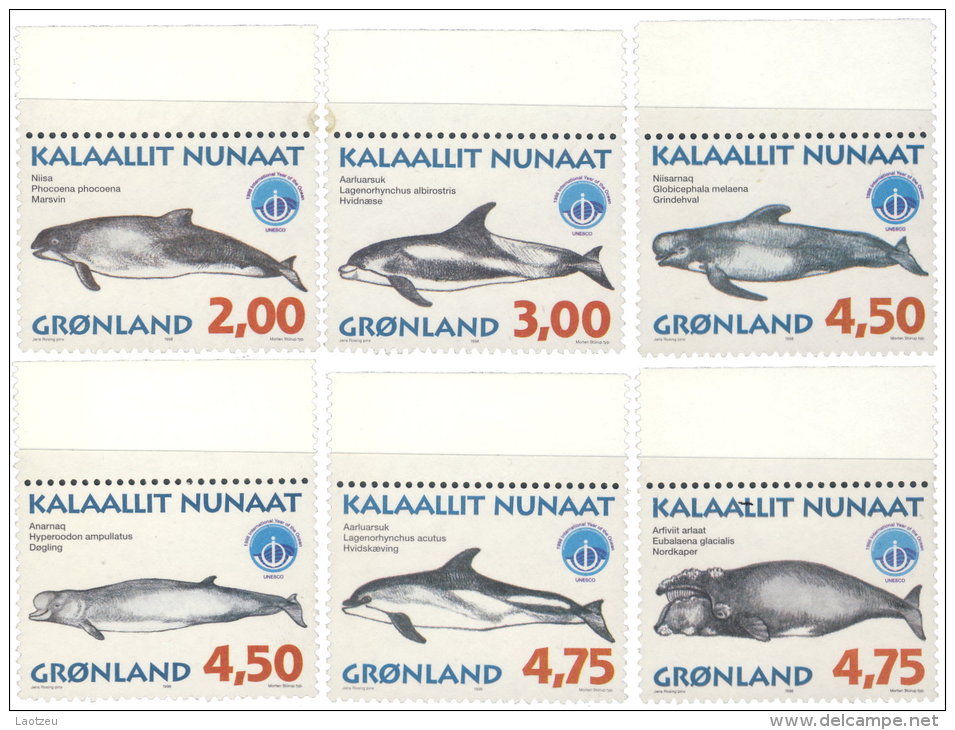 Groenland 1998. ~ YT 295 à 300 + BF  14** - Mammifères Marins (série) - Unused Stamps