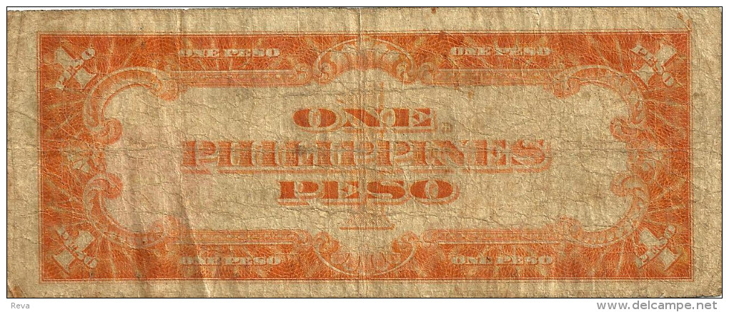 PHILLIPINES USA 1 PESO BLACK MAN FRONT MOTIF BACK DATED SERIES 1936 RED SEAL P? AF READ DESCRIPTION !! - Filipinas