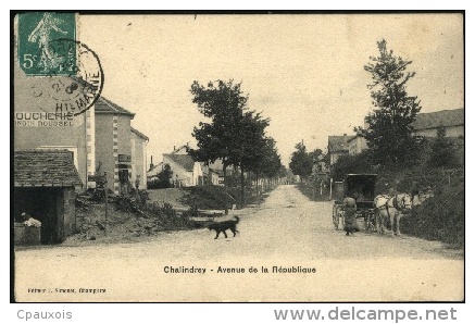 CHALINDREY Avenue De La République (boucherie, Attelage) - Chalindrey