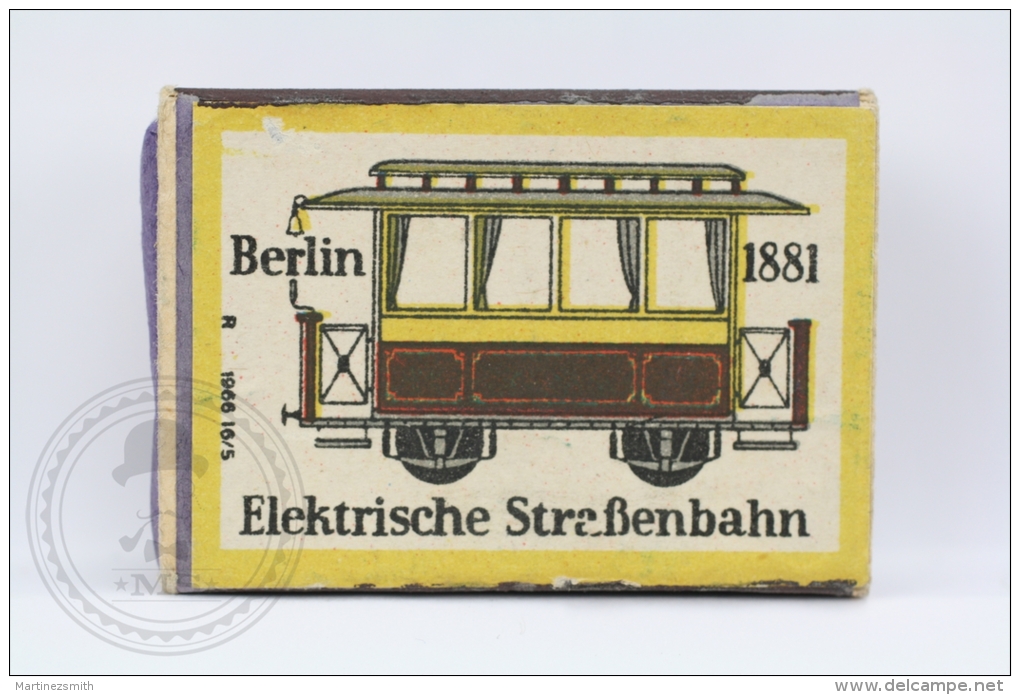 Old Advertising Matchbox/ Matches - Old Electric Tramway/ Elektrische Straßenbahn Berlin 1881 - Cajas De Cerillas (fósforos)