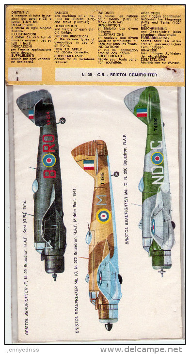 INSEGNE  PER  AEREI  E  CARRI  ARMATI , Bristol  Beaufighter   ,  Badges And Markings - Aerei E Elicotteri