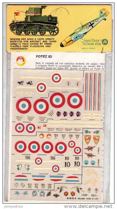 INSEGNE  PER  AEREI  E  CARRI  ARMATI ,  Potez  63   ,  Badges And Markings - Flugzeuge & Hubschrauber