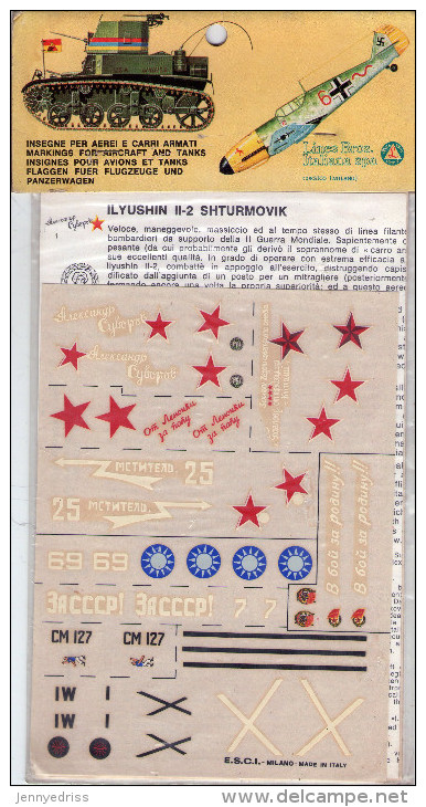 INSEGNE  PER  AEREI  E  CARRI  ARMATI , Ilyushin  II 2   Shturmovik  ,  Badges And Markings - Avions & Hélicoptères