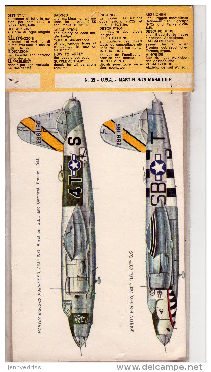 INSEGNE  PER  AEREI  E  CARRI  ARMATI , Martin  B 26  Marauder   ,  Badges And Markings - Aerei E Elicotteri