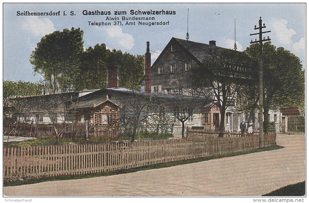 AK Seifhennersdorf Gasthaus Zum Schweizerhaus Bei Neugersdorf Ebersbach Warnsdorf Rumburg Zittau Löbau Grossschönau - Seifhennersdorf