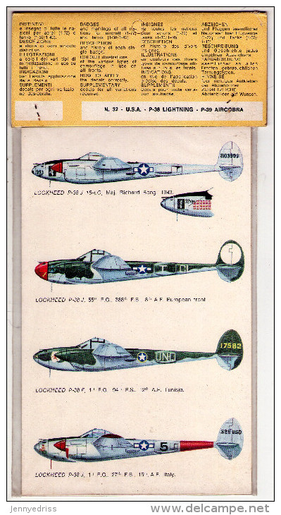 INSEGNE  PER  AEREI  E  CARRI  ARMATI ,   P 38   Lockheed  Lightning  ,  Badges And Markings - Aerei E Elicotteri